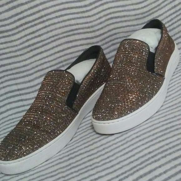 *SOLD* MK Brown Glitter Slip-ons - Picture 2 of 5